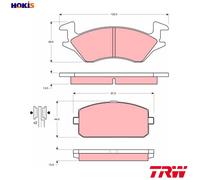 TRW Brake Pad Set GDB769 – Disc Brake for Toyota Starlet (04465-10010/04465-10011)