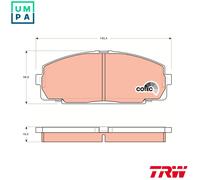 TRW GDB770 Brake pad set
