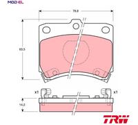 TRW GDB773 Brake pad set