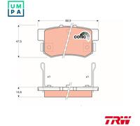 TRW Brake Pad Set GDB774 – Disc Brake for Acura TSX (CL_) 2.4 2003-2008