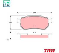 BRAKE PAD SET DISC BRAKE GDB775 FOR HONDA INTEGRA/Hatchback CIVIC/MK CRX/Mk/II