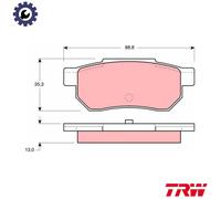 Brake pads GDB775 TRW for HONDA CIVIC MK IV Saloon CIVIC MK IV Hatchback