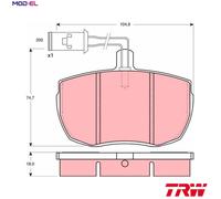 BRAKE PAD SET DISC BRAKE GDB789 FOR LTI ALFA ROMEO AR/Platform/Chassis/Van 2.7L