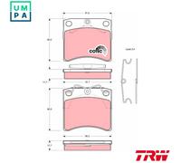 TRW Brake Pad Set GDB791 - Disc Brake - for VW Transporter T4/Caravelle/Eurovan (1990-2003)