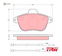 BRAKE PAD SET DISC BRAKE GDB796 FOR PEUGEOT P8C /PHZ 2.1L P9A 2.1L RFV 2.0L 4cyl