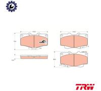 TRW Brake Pad Set GDB797 - Front Disc Brake, Fits Toyota & VW