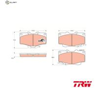 TRW GDB797 Brake pad set