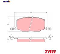TRW Brake Pad Set GDB798 - Disc Pads for Toyota/Lexus Carina II Saloon T17 4A-FE 3S-FE