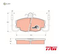 BRAKE PAD SET DISC BRAKE GDB807 FOR RENAULT 11/Hatchback/Van ENCORE SUPER/5 9
