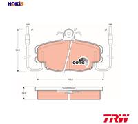 TRW GDB807 Brake pad set