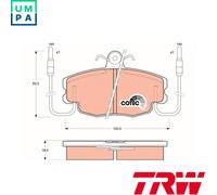 BRAKE PAD SET DISC BRAKE GDB807 FOR RENAULT 9/1/II/Chamade/Cabriolet 19 CLIO 11