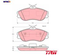 TRW GDB815 Brake pad set