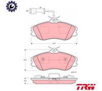TRW GDB816 Brake pad set