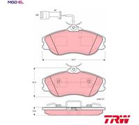 TRW GDB816 Brake pad set