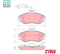 TRW GDB816 Brake pad set