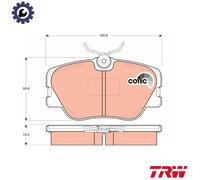 TRW Brake Pad Set GDB818 – Front for Mercedes-Benz 190