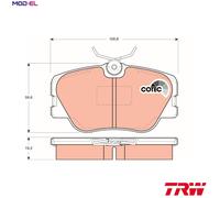 TRW Brake Pad Set GDB818 – Front for Mercedes-Benz 190