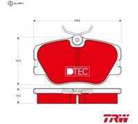 BRAKE PAD SET DISC BRAKE GDB818DTE FOR MERCEDES-BENZ 124/T-Model/Break 190 2.5L