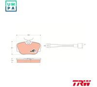 Brake pads GDB820 TRW for BMW 3 3 Touring Z1 Roadster 3 Convertible