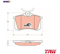 TRW GDB823 Brake pad set