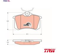 TRW GDB823 Brake pad set