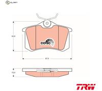 TRW GDB823 Brake pad set