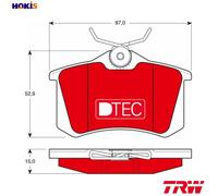 TRW GDB823DTE Brake pad set