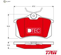 TRW GDB823DTE Brake pad set