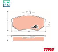 TRW BRAKE PADS (FRONT) (R90) - GDB826