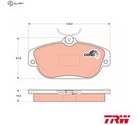 TRW Brake Pad Set GDB837 – Disc Brake – Fits Volvo 740/740 Kombi/940/940 Kombi/960/S90 I