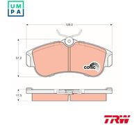 TRW Brake Pad Set GDB848 – Disc Brake Pads for NISSAN Sabre I, Primera, Almera I, Pulsar I