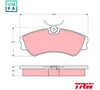 BRAKE PAD SET DISC BRAKE GDB862 FOR VW CARAVELLE/TRANSPORTER/IV/Bus/Mk/EUROVAN