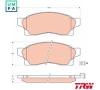 TRW Brake Pad Set GDB877 – Toyota MR2 II 1989–1999 (3S-GTE/FE/GE)