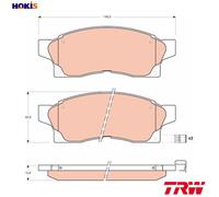 TRW GDB877 Brake pad set