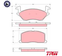 Brake pads GDB878 TRW for TOYOTA STARLET