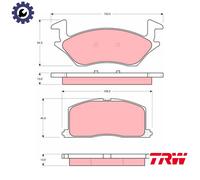 BRAKE PAD SET DISC BRAKE GDB878 FOR TOYOTA /-E2E2E-E 1.3L 4E-FE 1.3L 1E 1.0L