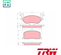 BRAKE PAD SET DISC BRAKE GDB878 FOR TOYOTA STARLET /-E2E2E-E 1.3L 1E 1.0L 4cyl