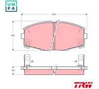 BRAKE PAD SET DISC BRAKE GDB880 FOR TOYOTA 7M-GTEU/GE/GTE 3.0L 1JZ-GTE 2.5L 8cyl