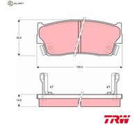 Brake pads GDB885 TRW for SUZUKI GEO