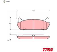TRW Brake Pad Set GDB887 - Disc Brake, Fits Mazda, Daihatsu, Suzuki