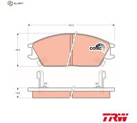 Brake pads GDB893 TRW for HYUNDAI ACCENT I ACCENT Saloon LANTRA PONY S COUPE