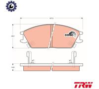 Brake pads GDB893 TRW for HYUNDAI ACCENT I ACCENT Saloon LANTRA PONY S COUPE