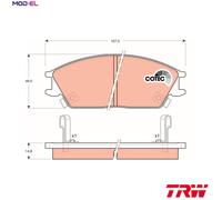 BRAKE PAD SET DISC BRAKE GDB893 FOR HYUNDAI ACCENT/GYRO/II/Hatchback/Van PONY