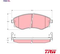 TRW GDB895 Brake pad set