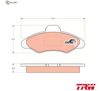 TRW Brake Pads GDB897 – for Ford Escort Mk V & Mk VI, Orion III (Turnier)