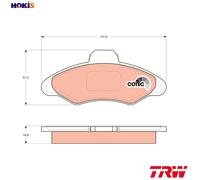 TRW Brake Pads GDB897 – for Ford Escort Mk V & Mk VI, Orion III (Turnier)