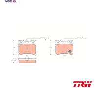TRW Brake Pad Set GDB906 - Disc Brake for Citroen TU1MC 1.1L & CLUBK1G 1.4L