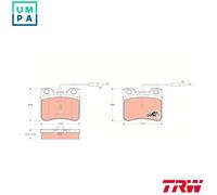TRW Brake Pad Set GDB906 - Disc Brake for Citroen TU1MC 1.1L & CLUBK1G 1.4L
