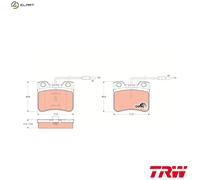 TRW Brake Pad Set GDB906 - Disc Brake for Citroen TU1MC 1.1L & CLUBK1G 1.4L