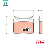 TRW GDB911 Brake pad set